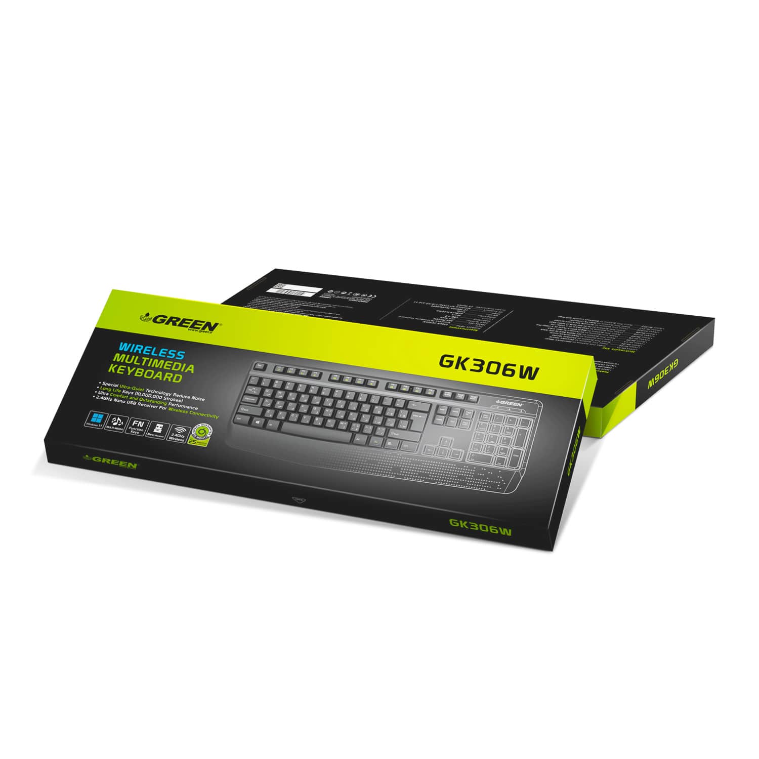 کیبورد بی سیم گرین مدل GREEN GK306W