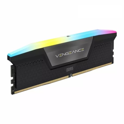 رم کامپیوتر کورسیر مدل CORSAIR VENGEANCE RGB BLACK 64GB(32GBX2) 5600 CL40 DDR5
