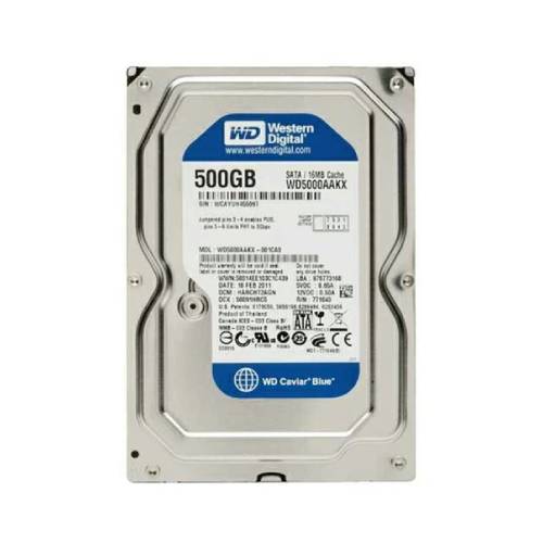 هارد دیسک اینترنال وسترن دیجیتال مدل WD BLUE WD5000AAKX ظرفیت 500 گیگابایت (استوک)