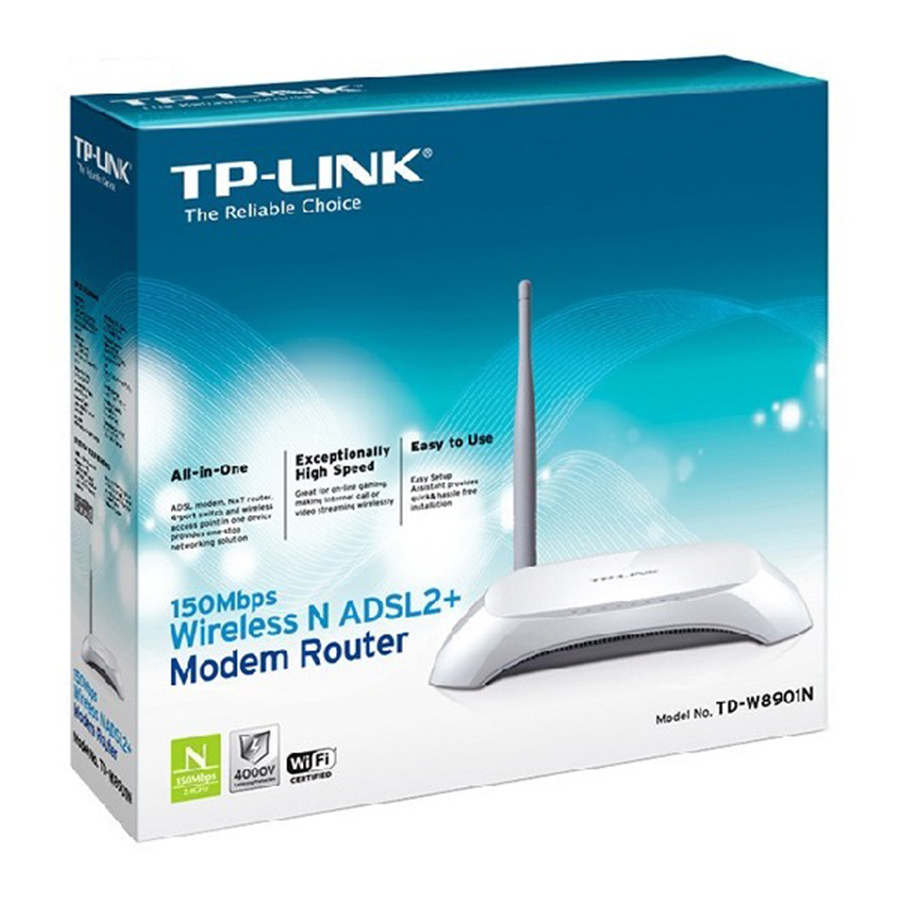 TP-LINK TD-W8901N Wireless N150 ADSL2+ Modem Router