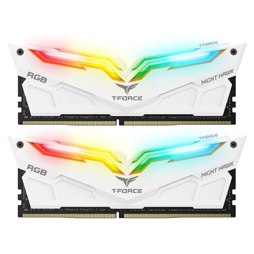 رم کامپیوتر دو کاناله TEAMGROUP NIGHT HAWK RGB DDR4 3200MHz ظرفیت 32GB (2x16GB)