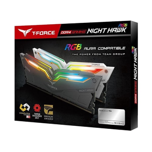 رم کامپیوتر دو کاناله TEAMGROUP NIGHT HAWK RGB DDR4 3200MHz ظرفیت 32GB (2x16GB)