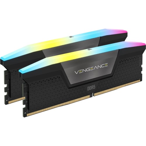 رم کامپیوتر CORSAIR VENGEANCE RGB BLACK 32GB(2X16GB) 5600 CL40 DDR5